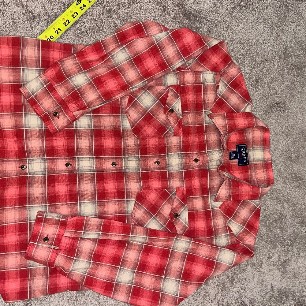 CHAPS BUTTON FRONT BLOUSE. Sz XL.
